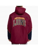 Brisbane Lions Stadium Maroon and Navy Full-Zip Hooded Jacket