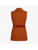 Brittany Snow The Beast In Me Nina Brown Vest Brittany Snow The Beast In Me Nina Brown Vest