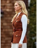 Brittany Snow The Beast In Me Nina Brown Vest Brittany Snow The Beast In Me Nina Brown Vest