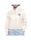 Brooklyn Nets Printed Logo Varsity Satin Jacket