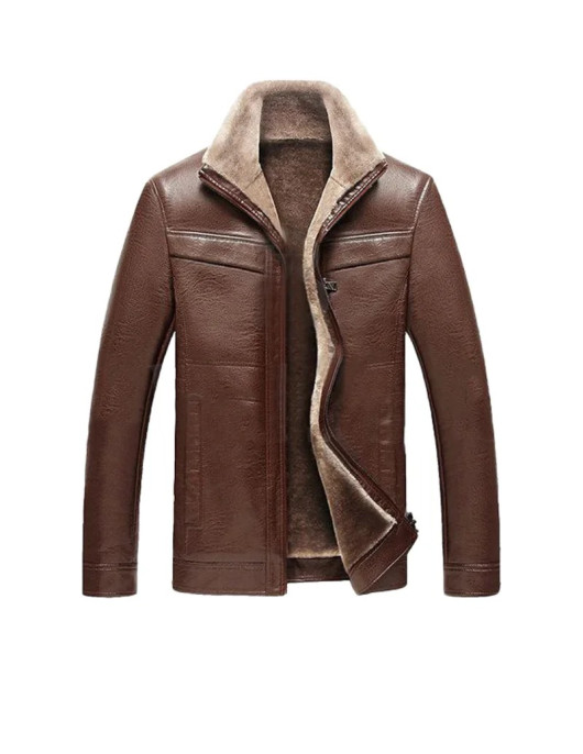 Brown Fur Real Leather Jacket