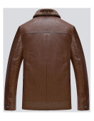 Brown Fur Real Leather Jacket