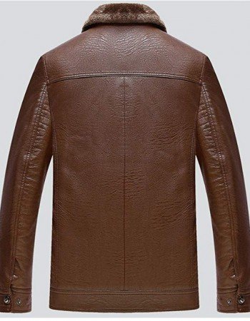 Brown Fur Real Leather Jacket