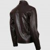 Brown Leather Biker Jacket
