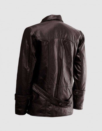 Brown Reefer Leather Jacket Brown Reefer Leather Jacket
