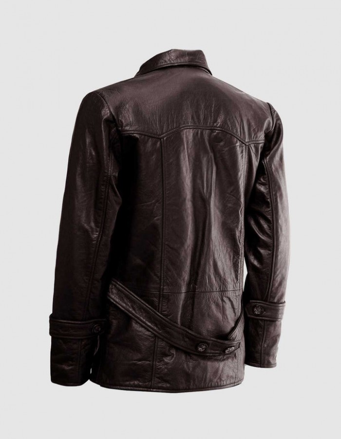 Brown Reefer Leather Jacket