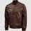 Brown Sheep Leather Bomber Jacket