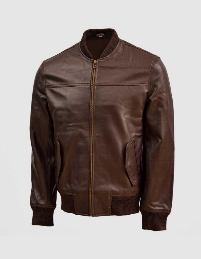 Brown Sheep Leather Bomber Jacket Brown Sheep Leather Bomber Jacket