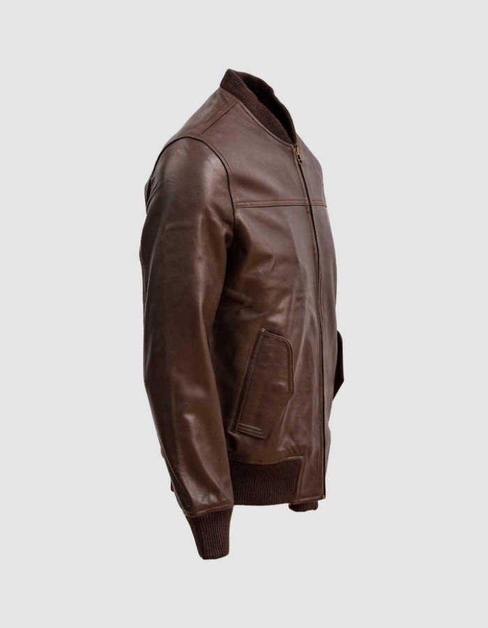 Brown Sheep Leather Bomber Jacket Brown Sheep Leather Bomber Jacket
