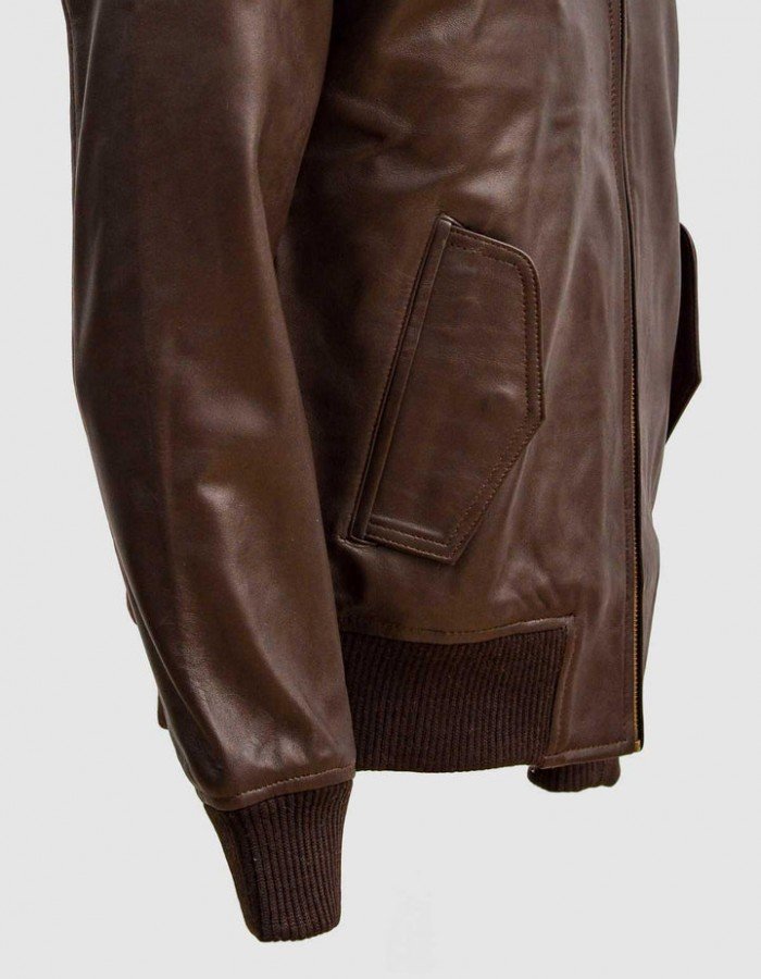 Brown Sheep Leather Bomber Jacket Brown Sheep Leather Bomber Jacket