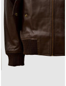 Brown Sheep Leather Bomber Jacket