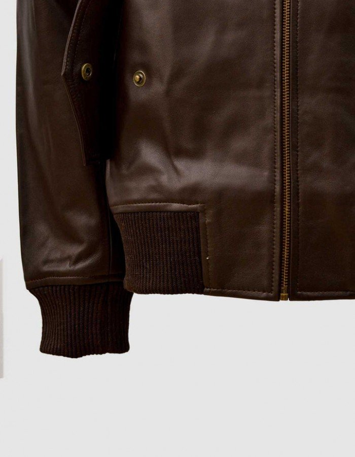 Brown Sheep Leather Bomber Jacket Brown Sheep Leather Bomber Jacket