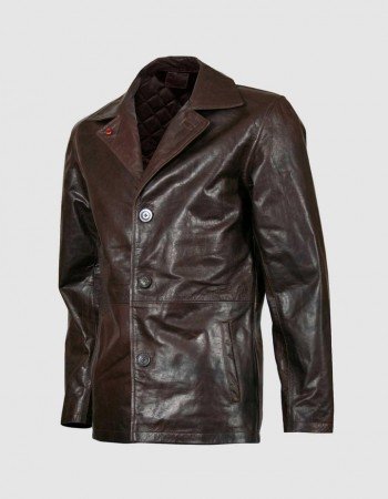 Brown Vintage Leather Coat