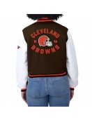 Brown/White Cleveland Browns Varsity Full-Zip Jacket Brown/White Cleveland Browns Varsity Full-Zip Jacket