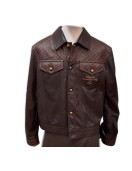 BTS' J-Hope X LV Brown Leather Jacket