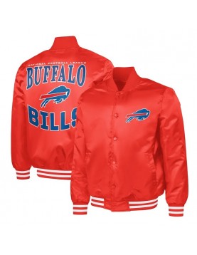 Buffalo Bills Adaptive Team Graphic Varsity Satin Jacket