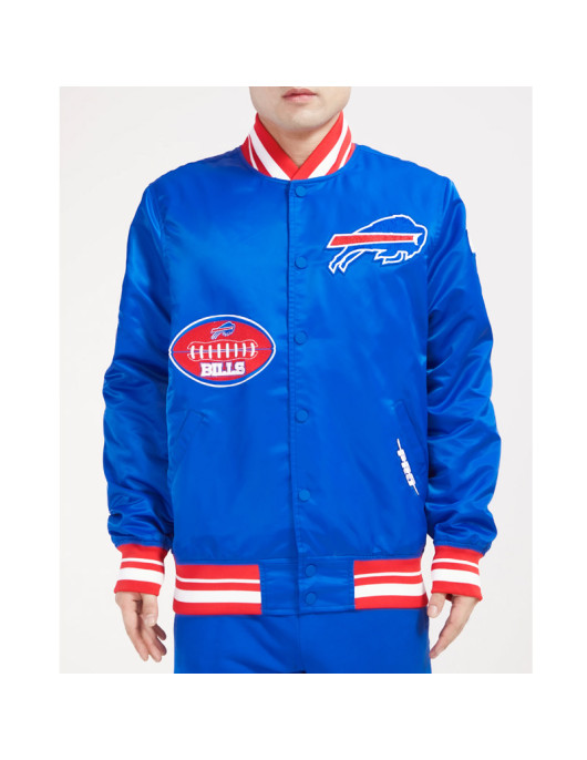 Buffalo Bills Old English Classic Rib Satin Jacket