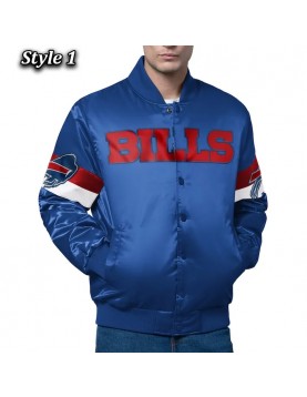 Buffalo Bills Triple Option Varsity Satin Jacket