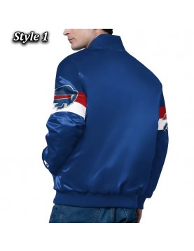 Buffalo Bills Triple Option Varsity Satin Jacket