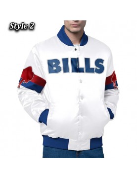 Buffalo Bills Triple Option Varsity Satin Jacket