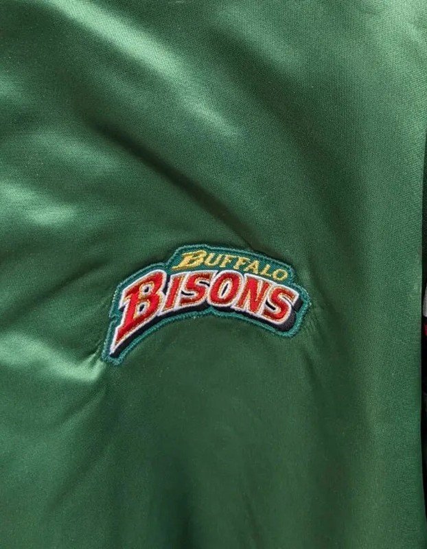 Buffalo Bisons Green Minor League Bomber Satin Jacket
