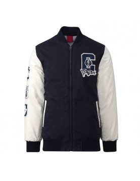 Carlton Blues Collegiate Navy and White Varsity Jacket