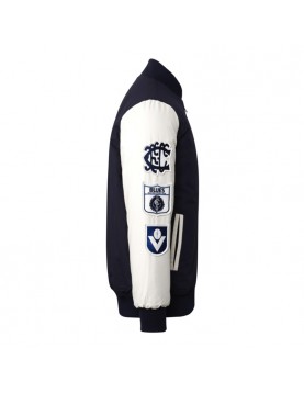 Carlton Blues Collegiate Navy and White Varsity Jacket
