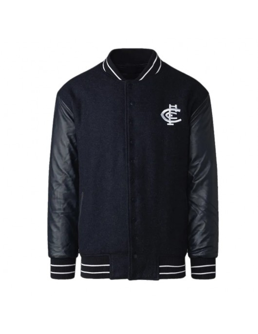 Carlton Blues Football Club Black Varsity Jacket