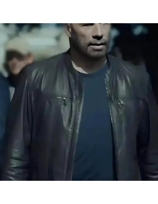 Cash Out John Travolta Black Leather Jacket