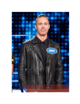 Celebrity Family Feud Jerry Horton Black Leather Jacket