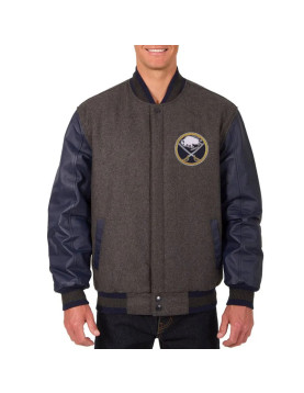 Charcoal/Navy Buffalo Sabres Varsity Jacket