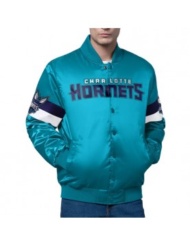Charlotte Hornets Triple Option Varsity Satin Jacket