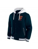 Chicago Bears Navy Hooded Cotton Jacket
