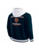 Chicago Bears Navy Hooded Cotton Jacket