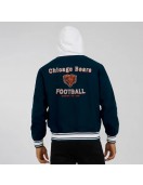 Chicago Bears Navy Hooded Cotton Jacket
