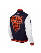 Chicago Bears Team Badge Classic Rib Varsity Jacket