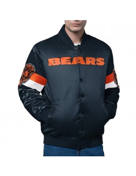 Chicago Bears Triple Option Varsity Satin Jacket