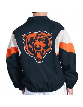 Chicago Bears Yard Line Navy Full-Zip Jacket