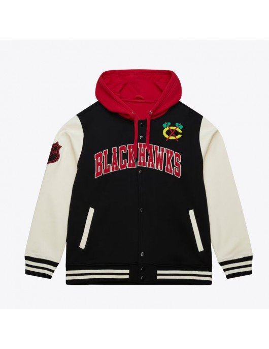 Chicago Blackhawks Rinkside Varsity Fleece Jacket Chicago Blackhawks Rinkside Varsity Fleece Jacket