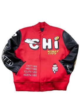 Chicago Bull Windy City Red Varsity Jacket