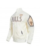 Chicago Bulls 2024/25 City Edition Chenille Cream Satin Jacket