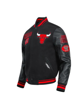 Chicago Bulls Area Code Classic Rib Varsity Jacket