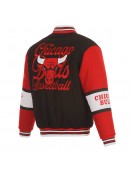 Chicago Bulls Black and Red Varsity Wool Jacket