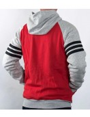 Chicago Bulls Fleece Red and Grey Varsity Jacket