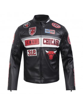 Chicago Bulls Men's Moto Jacket Chicago Bulls Men's Moto Jacket
