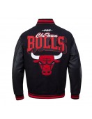 Chicago Bulls Team Badge Classic Rib Varsity Jacket