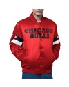 Chicago Bulls Triple Option Full-Snap Varsity Satin Jacket