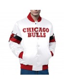 Chicago Bulls Triple Option Full-Snap Varsity Satin Jacket