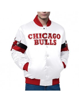 Chicago Bulls Triple Option Full-Snap Varsity Satin Jacket
