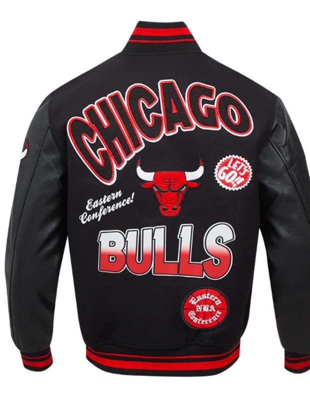 Chicago Bulls Turn It Up Classic Rib Varsity Jacket